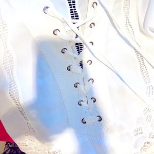 Free People top with cut outs.  Cotton.  Summer.